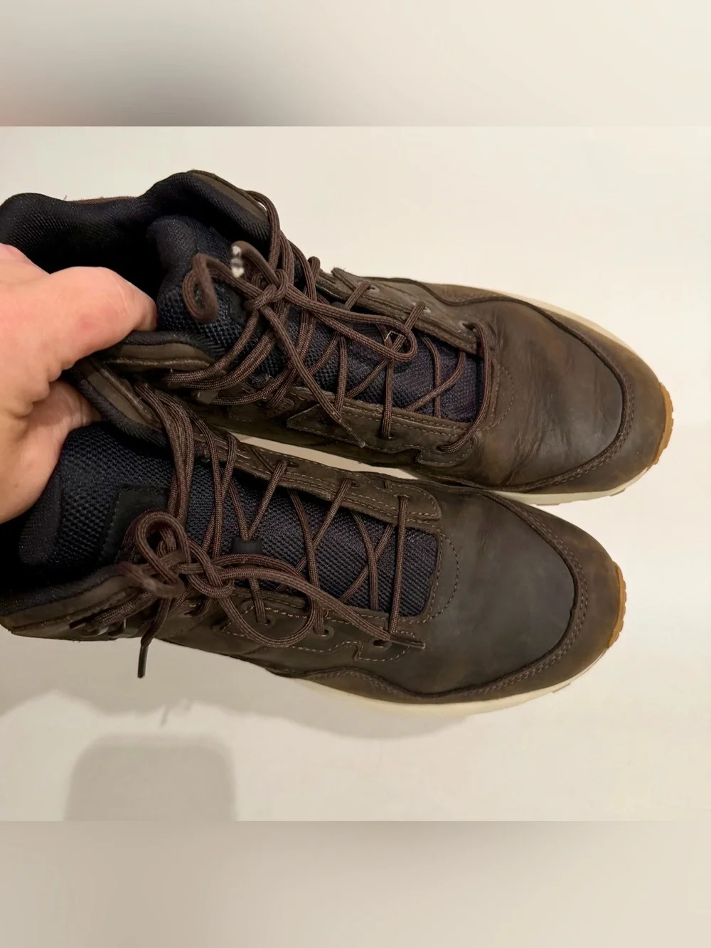 The North Face Men's Vals II Mid Leather Waterproof Boots Black Size 10.5